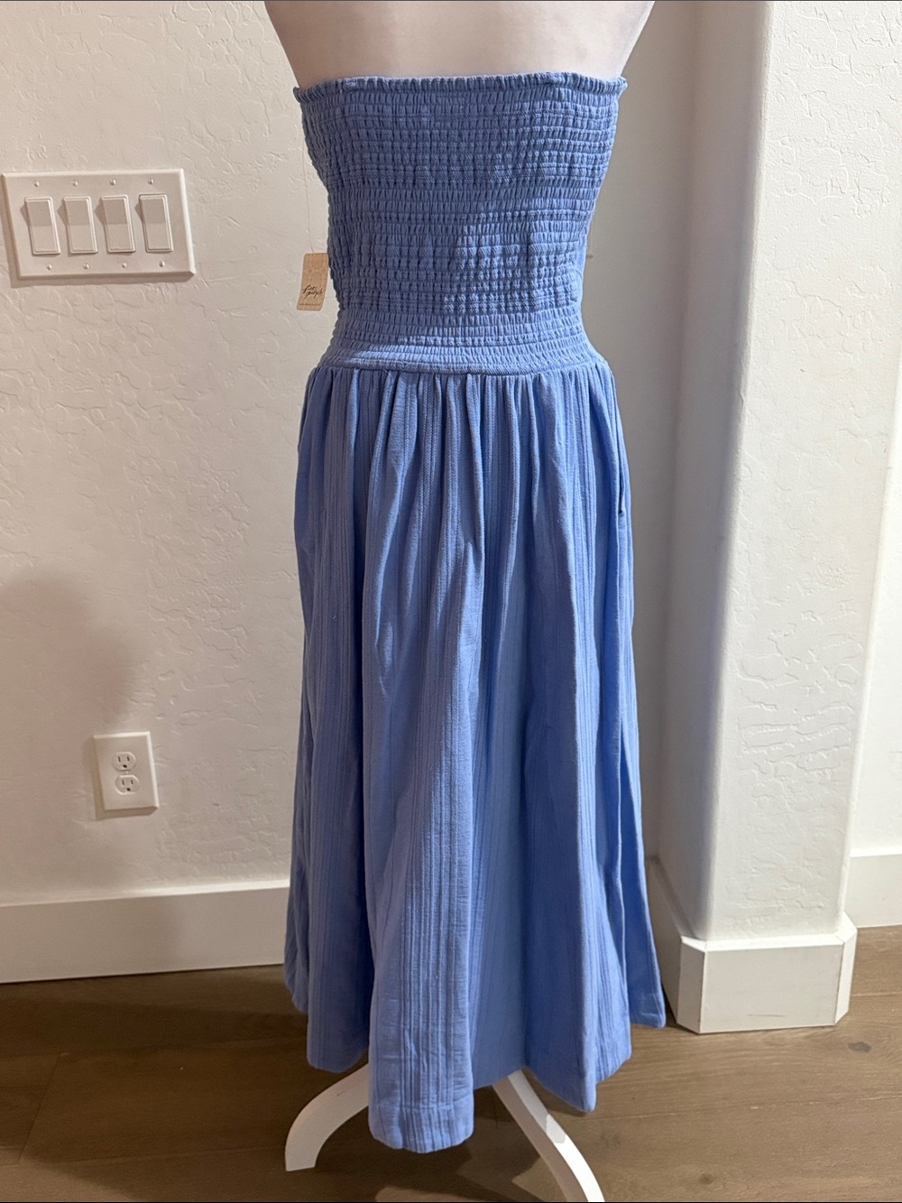 FREE PEOPLE | ✨NEW✨ Marbella Midi Dress in Cornflower Blue - Picture 3 of 7